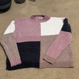 Chenille Colorblock Sweater